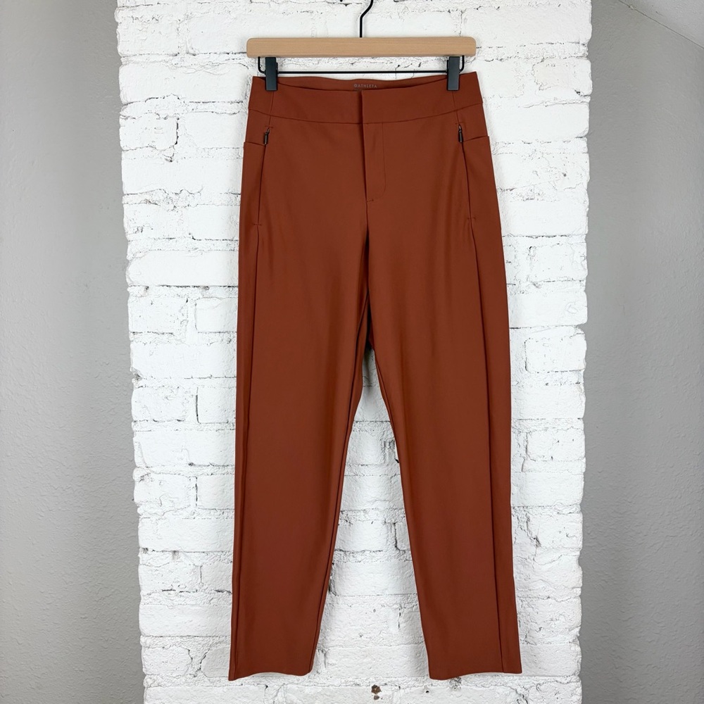 Athleta Stellar Skinny Trouser Terracotta Orange Red Pants 4 - Picture 4 of 10